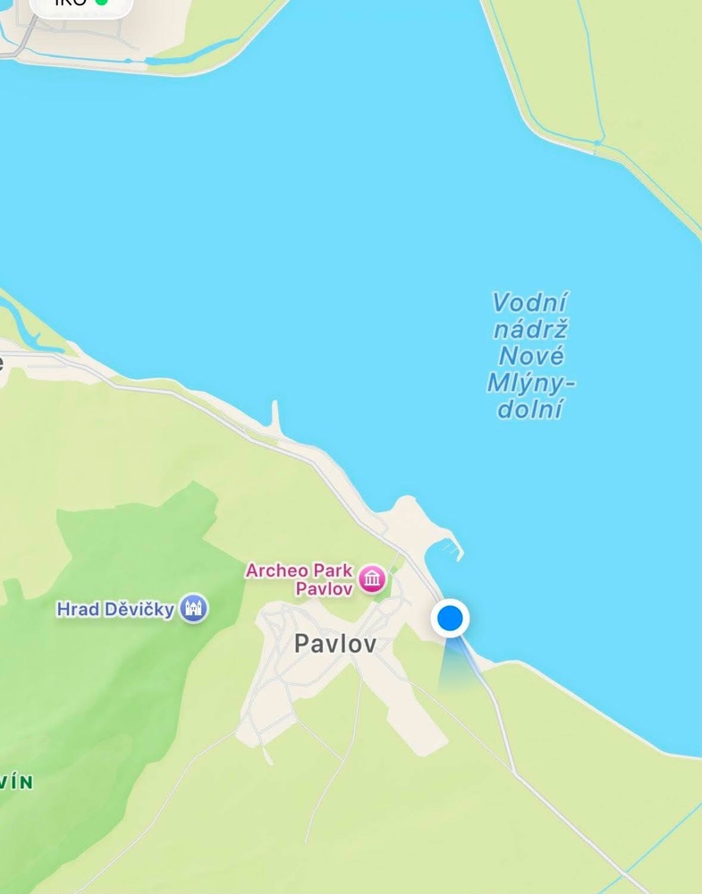 Karte von Tschechien mit markierter Lage bei Pavlov